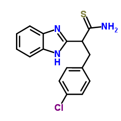 2-(1H-Benzimidazol-2-yl)-3-(4-chlorophenyl)propanethioamide Structure