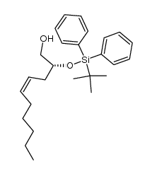 (2R,4Z)-2(tert-Butyldiphenylsiloxy)-4-decen-1-ol结构式
