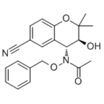 N-(苄氧基)-n-((3s,4r)-6-氰基-3-羟基-2,2-二甲基苯并二氢吡喃-4-基)乙酰胺结构式