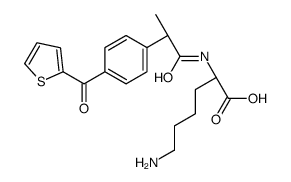 (2S)-6-amino-2-[2-[4-(thiophene-2-carbonyl)phenyl]propanoylamino]hexanoic acid结构式