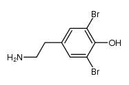 4-(2-氨基乙基)-2,6-二溴苯酚结构式