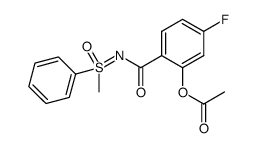 N-[2-acetoxy-4-fluorobenzoyl]-S-methyl-S-phenylsulfoximine结构式