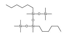 hexyl-(hexyl-methyl-trimethylsilyloxysilyl)oxy-methyl-trimethylsilyloxysilane Structure