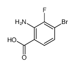 2-氨基-4-溴-3-氟苯甲酸结构式