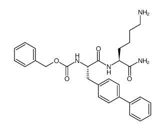 benzyl ((S)-3-([1,1'-biphenyl]-4-yl)-1-(((S)-1,6-diamino-1-oxohexan-2-yl)amino)-1-oxopropan-2-yl)carbamate结构式