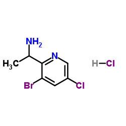 1-(3-bromo-5-chloropyridin-2-yl)ethanamine hydrochloride Structure