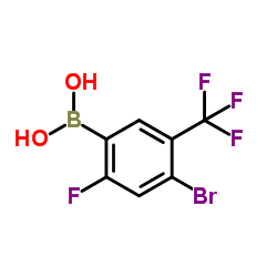 4-溴-2-氟-5-(三氟甲基)苯基硼酸结构式