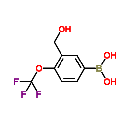[3-(Hydroxymethyl)-4-(trifluoromethoxy)phenyl]boronic acid Structure
