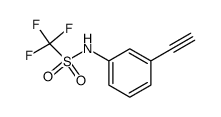 Methanesulfonamide,N-(3-ethynylphenyl)-1,1,1-trifluoro- Structure