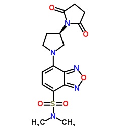 (R)-(-)-DBD-Py-NCS [=(R)-(-)-4-(N,N-二甲氨基磺酰基)-7-(3-异硫氰酸基四氢吡咯-1-基)-2,1,3-苯并恶二唑]结构式