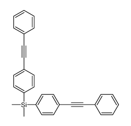 dimethyl-bis[4-(2-phenylethynyl)phenyl]silane Structure