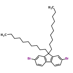 2,7-二溴-9,9-二癸基芴结构式