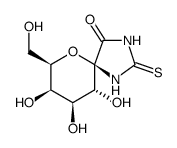 2R,3R,4S,5R,6S)-3,4,5-三羟基-2-羟甲基-7,9-二氮杂-1-氧杂-螺[4,5]癸烷-10-酮-8-硫酮结构式