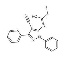 N-(4-cyano-2,5-diphenylpyrazol-3-yl)-2-iodoacetamide Structure