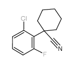 1-(2-氯-6-氟苯基)环己烷甲腈结构式
