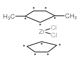 (环戊并二烯)(1,3-二甲基环戊并二烯)二氯化锆结构式