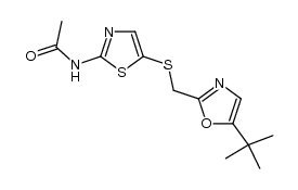 N-[5-[[(5-t-butyl-2-oxazolyl)methyl]thio]-2-thiazolyl]acetamide结构式