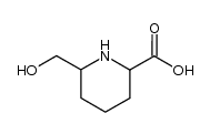 2-Piperidinecarboxylicacid,6-(hydroxymethyl)-(9CI) Structure
