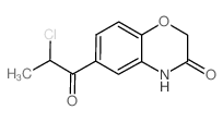 6-(2-氯丙酰基)-2H-1,4-苯并恶嗪-3(4H)-酮结构式