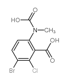 3-bromo-6-(carboxymethylamino)-2-chlorobenzoic acid结构式