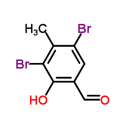 3,5-DIBROMO-2-HYDROXY-4-METHYL-BENZALDEHYDE Structure