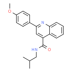 2-(4-methoxyphenyl)-N-(2-methylpropyl)quinoline-4-carboxamide结构式