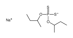 二硫代磷酸-O,O-二(1-甲基丙基)酯钠盐结构式