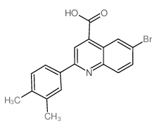 6-溴-2-(3,4-二甲苯基)喹啉-4-羧酸结构式