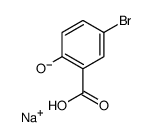 Benzoic acid, 5-bromo-2-hydroxy-, Monosodium salt Structure