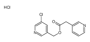 3-Pyridineacetic acid, (5-chloro-3-pyridinyl)methyl ester, monohydroch loride结构式