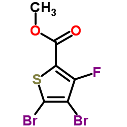4,5-二溴-3-氟噻吩-2-羧酸甲酯结构式