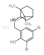 2,4-dibromo-6-[[(1,7,7-trimethylnorbornan-2-yl)amino]methyl]phenol结构式