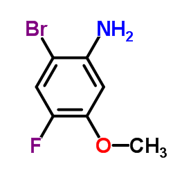 2-溴-4-氟-5-甲氧基苯胺结构式