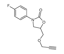 3-(4-fluorophenyl)-5-(prop-2-ynoxymethyl)-1,3-oxazolidin-2-one结构式