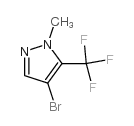 4-溴-1-甲基-5-(三氟甲基)-1H-吡唑结构式