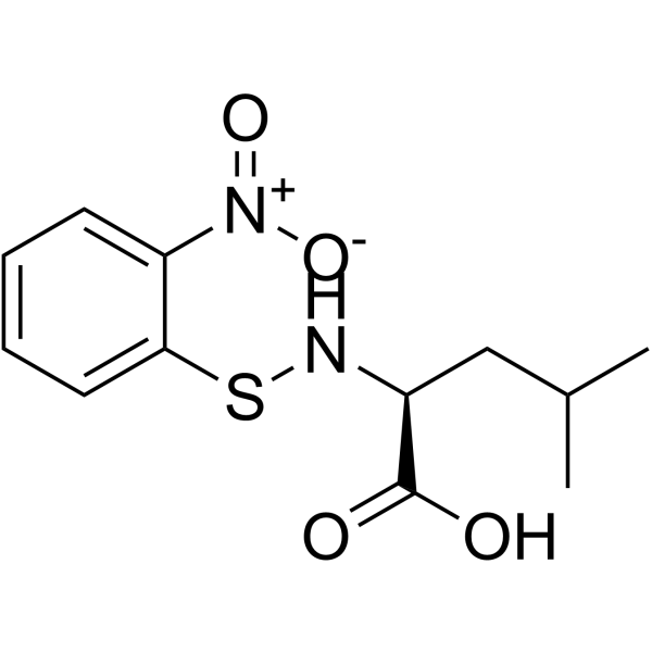 N-2-Nitrophenylsulfenyl-L-leucine Structure