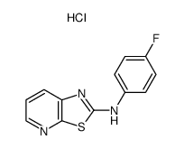 (4-fluoro-phenyl)-thiazolo[5,4-b]pyridin-2-yl-amine, monohydrochloride Structure