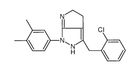 3-[(2-chlorophenyl)methyl]-1-(3,4-dimethylphenyl)-4,5-dihydro-2H-pyrrolo[2,3-c]pyrazole结构式
