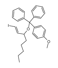 1-iodo-3-(p-anisyldiphenylmethoxy)-trans-1-octene结构式