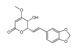 (5R,6S)-6-[(E)-2-(1,3-Benzodioxol-5-yl)ethenyl]-5,6-dihydro-5-hydroxy-4-methoxy-2H-pyran-2-one结构式