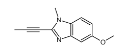 (9ci)-5-甲氧基-1-甲基-2-(1-丙炔)-1H-苯并咪唑结构式
