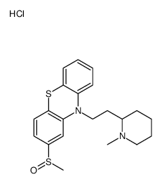 10-[2-(1-methylpiperidin-2-yl)ethyl]-2-methylsulfinylphenothiazine,hydrochloride Structure