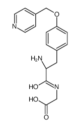 2-[[(2S)-2-amino-3-[4-(pyridin-4-ylmethoxy)phenyl]propanoyl]amino]acetic acid Structure