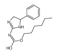 hexyl N-(5-phenyl-4,5-dihydro-1H-imidazol-2-yl)carbamate Structure