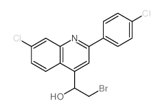 2-bromo-1-[7-chloro-2-(4-chlorophenyl)quinolin-4-yl]ethanol Structure