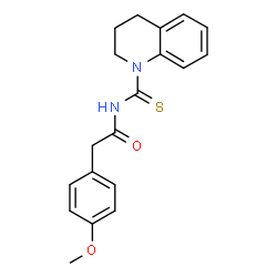 N-(3,4-dihydro-1(2H)-quinolinylcarbonothioyl)-2-(4-methoxyphenyl)acetamide Structure