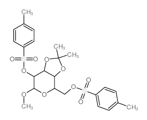 a-D-Galactopyranoside, methyl3,4-O-(1-methylethylidene)-, bis(4-methylbenzenesulfonate) (9CI) structure