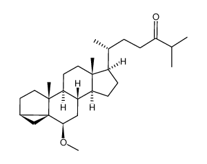 6Β-,methoxy-3α,5-cyclo-5α-cholester-24-one结构式