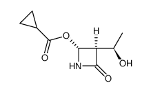 (3R,4R)-4-(cyclopropyl-oxomethyloxy)-3-[(1R)-1-hydroxyethyl]azetidin-2-one结构式