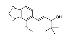 4,4-Dimethyl-1-(2-methoxy-3,4-methylenedioxyphenyl)-1-penten-3-ol结构式